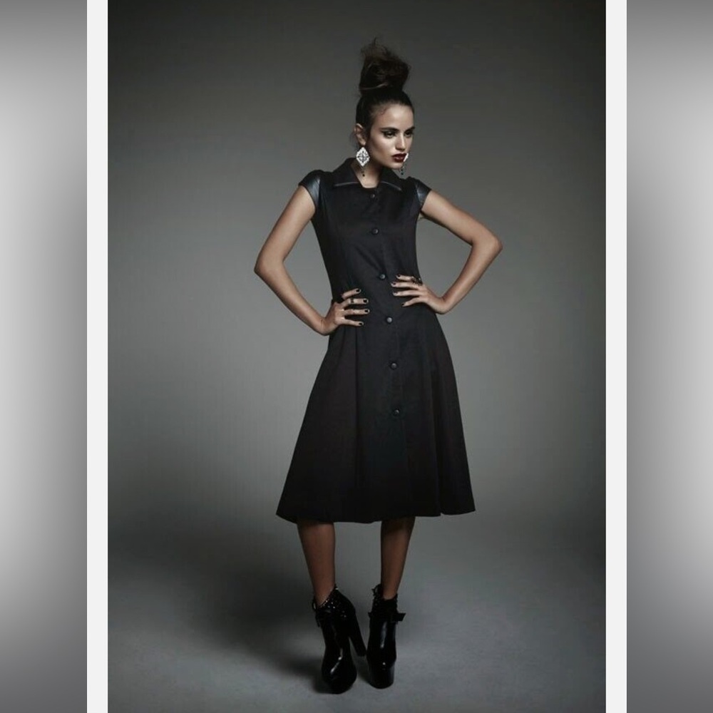 Disney Maleficent Hot Topic Button Front Trench V… - image 2